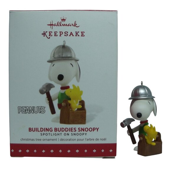 Hallmark Keepsake Ornament 2015 Building Buddies Spotlight Snoopy Peanuts 18th - Picture 1 of 12